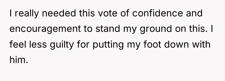 I really needed this vote of confidence and encouragement to...
