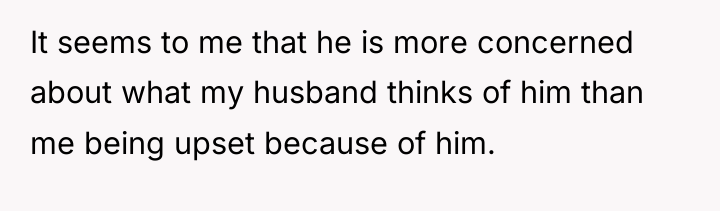 It seems to me that he is more concerned about...