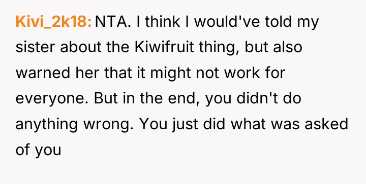 Kivi_2k18 NTA. I think I would've told my sister about...