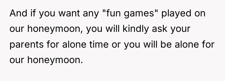 And if you want any "fun games" played on our...