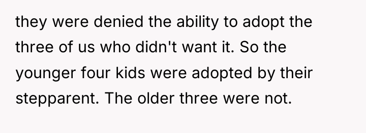 they were denied the ability to adopt the three of...