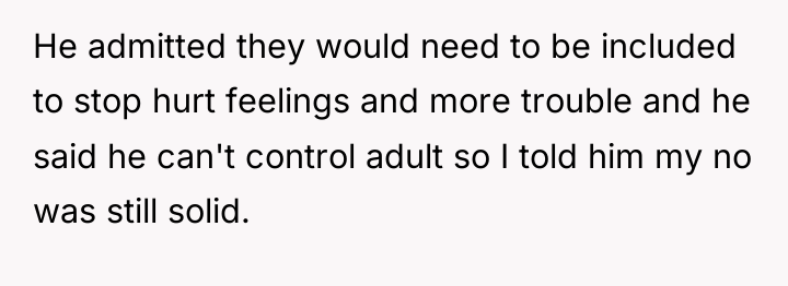 He admitted they would need to be included to stop...