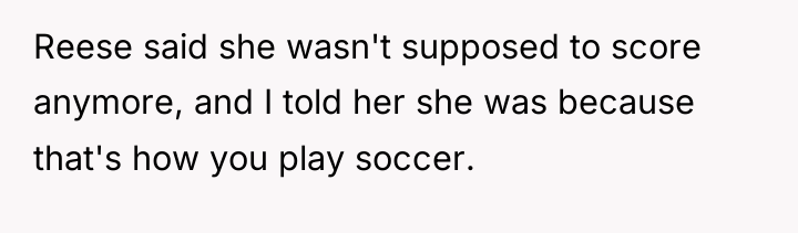 Reese said she wasn't supposed to score anymore, and I...