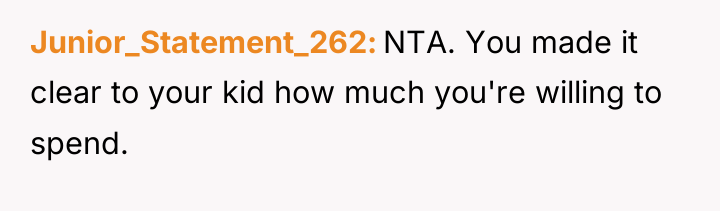 Junior_Statement_262 NTA. You made it clear to your kid how...