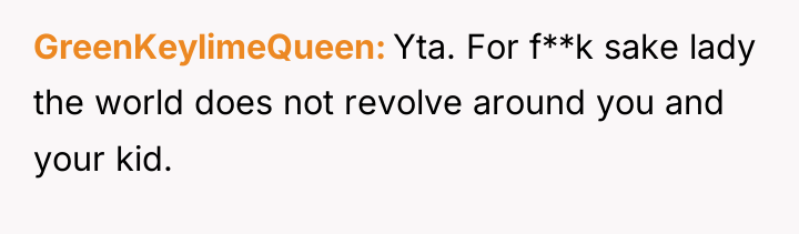 GreenKeylimeQueen Yta. For f**k sake lady the world does not...