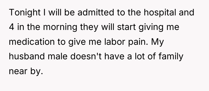 Tonight I will be admitted to the hospital and 4...