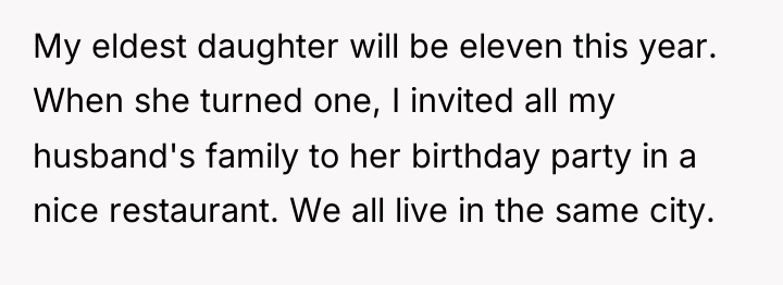My eldest daughter will be eleven this year. When she...