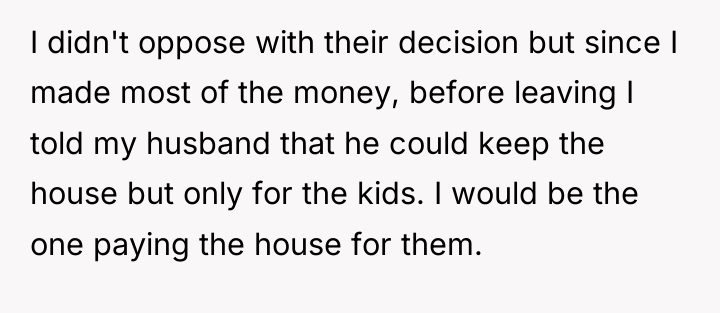 I didn't oppose with their decision but since I made...