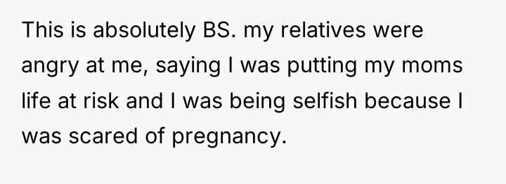 This is absolutely BS. my relatives were angry at me,...
