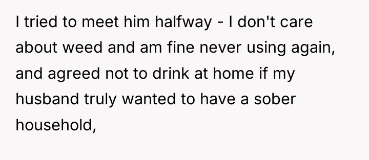 I tried to meet him halfway - I don't care...