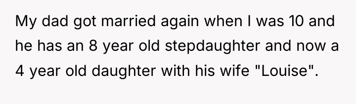 My dad got married again when I was 10 and...