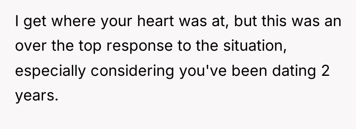 I get where your heart was at, but this was...