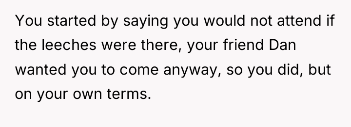 You started by saying you would not attend if the...