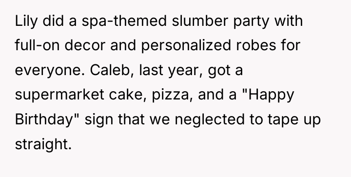 Lily did a spa-themed slumber party with full-on decor and...