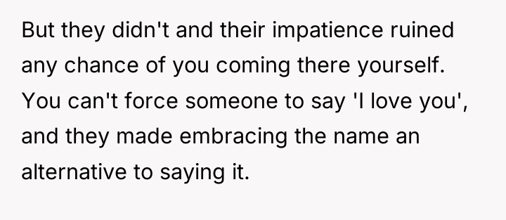 But they didn't and their impatience ruined any chance of...
