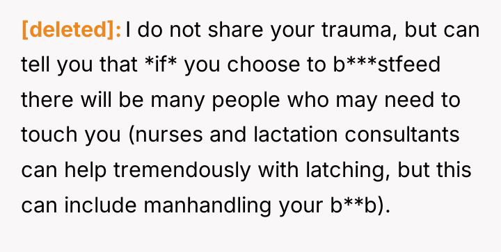 [deleted] I do not share your trauma, but can tell...