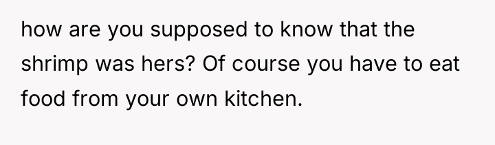 how are you supposed to know that the shrimp was...
