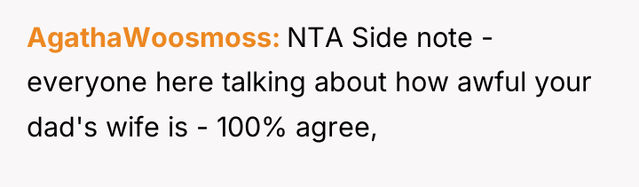 AgathaWoosmoss NTA Side note - everyone here talking about how...