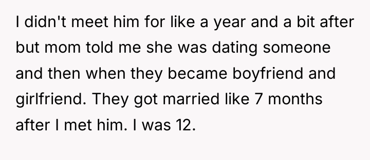 I didn't meet him for like a year and a...