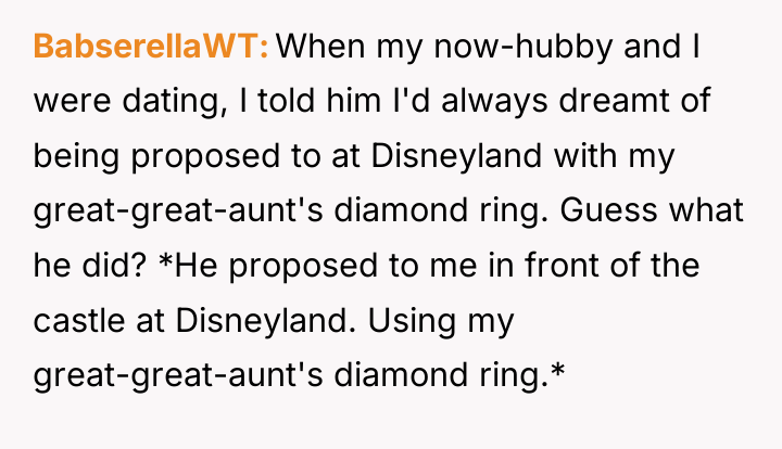 BabserellaWT When my now-hubby and I were dating, I told...