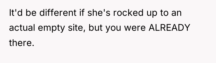 It'd be different if she's rocked up to an actual...