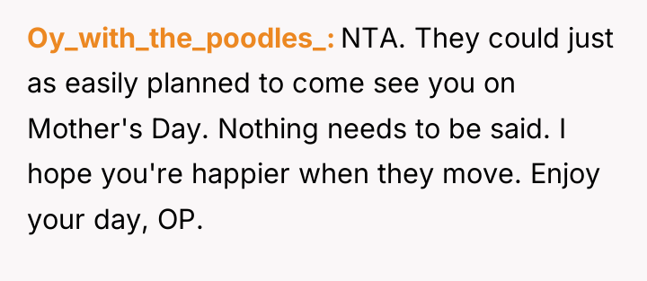 Oy_with_the_poodles_ NTA. They could just as easily planned to come...