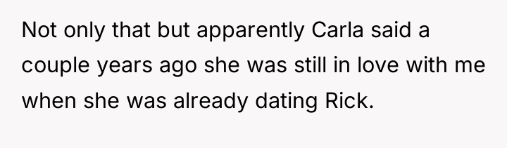 Not only that but apparently Carla said a couple years...