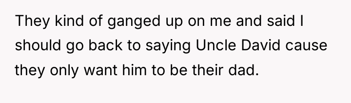 They kind of ganged up on me and said I...