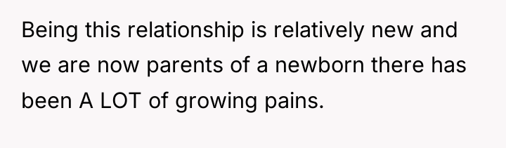 Being this relationship is relatively new and we are now...