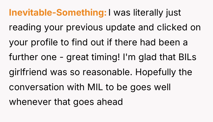 Inevitable-Something I was literally just reading your previous update and...