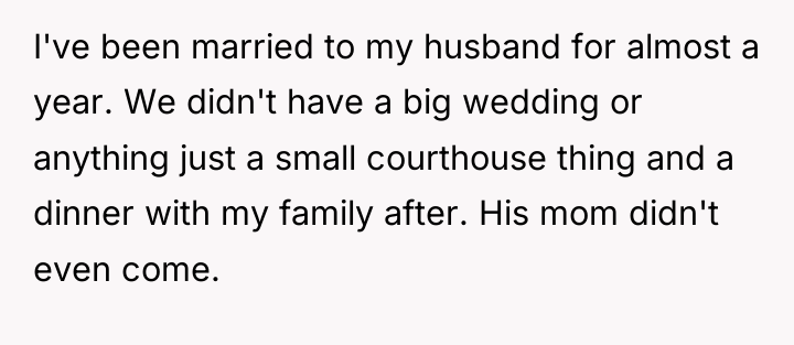 I've been married to my husband for almost a year....