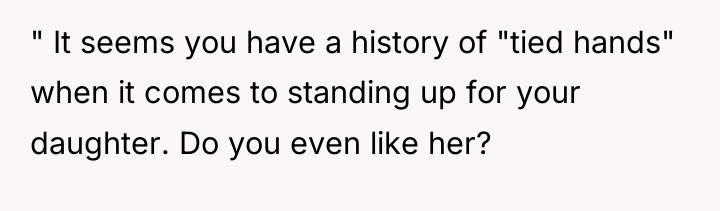 " It seems you have a history of "tied hands"...