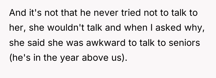And it's not that he never tried not to talk...