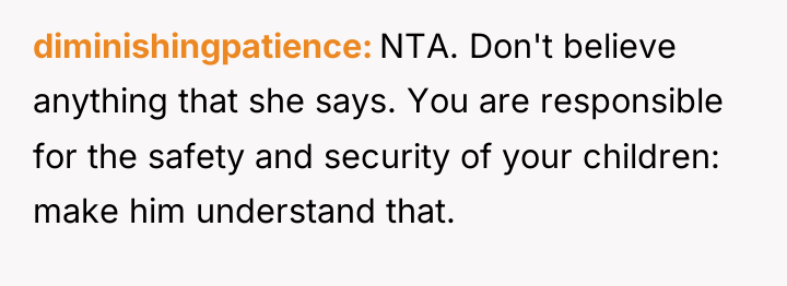 diminishingpatience NTA. Don't believe anything that she says. You are...