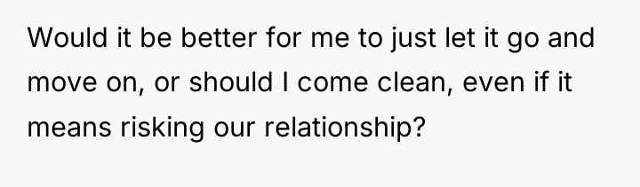 Would it be better for me to just let it...