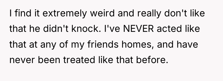I find it extremely weird and really don't like that...