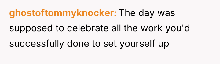 ghostoftommyknocker The day was supposed to celebrate all the work...