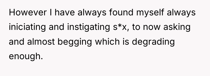 However I have always found myself always iniciating and instigating...