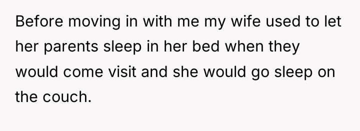 Before moving in with me my wife used to let...