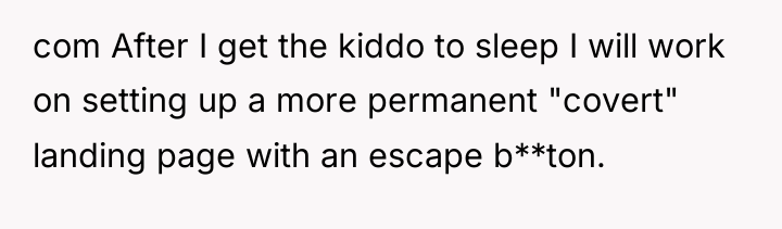 com After I get the kiddo to sleep I will...