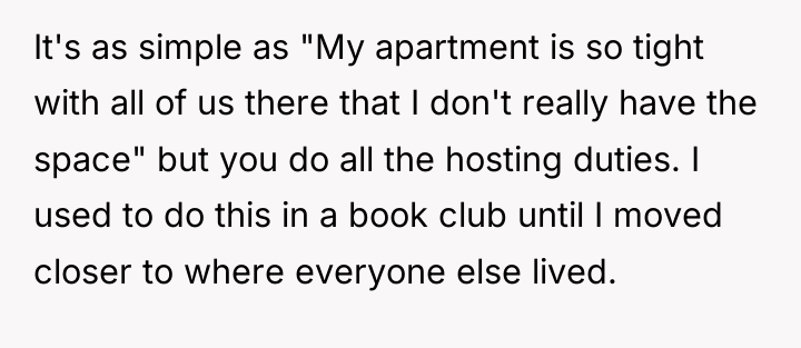 It's as simple as "My apartment is so tight with...