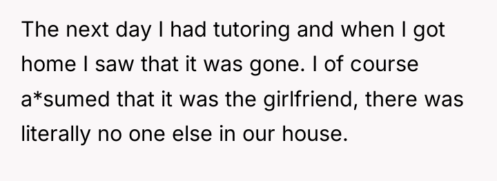 The next day I had tutoring and when I got...
