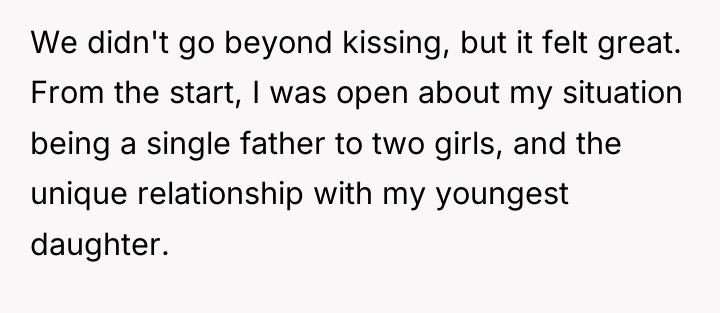 We didn't go beyond kissing, but it felt great. From...