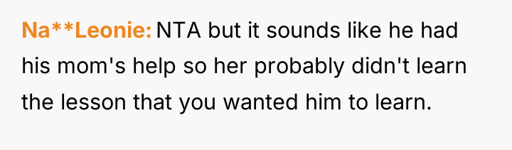 Na**Leonie NTA but it sounds like he had his mom's...