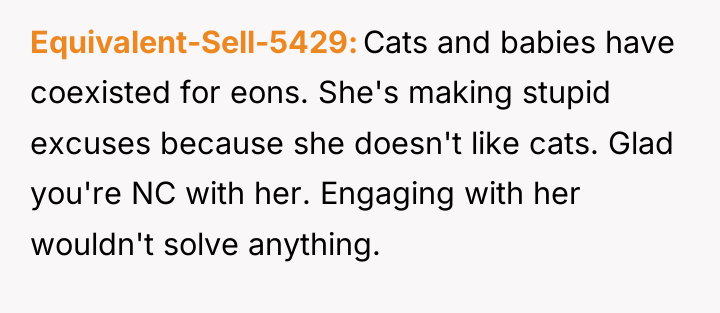 Equivalent-Sell-5429 Cats and babies have coexisted for eons. She's making...