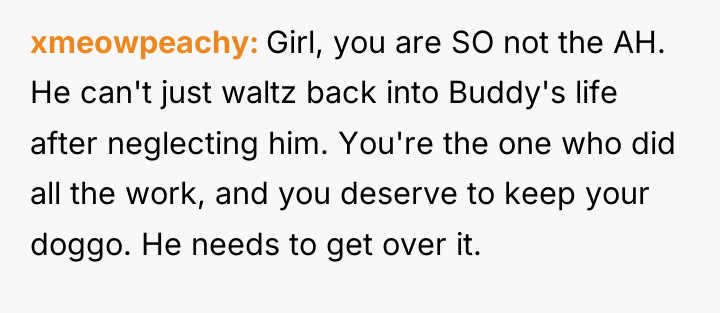 xmeowpeachy Girl, you are SO not the AH. He can't...