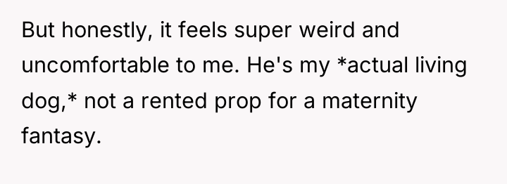 But honestly, it feels super weird and uncomfortable to me....