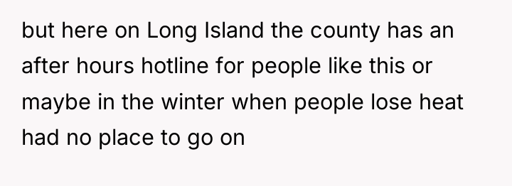 but here on Long Island the county has an after...