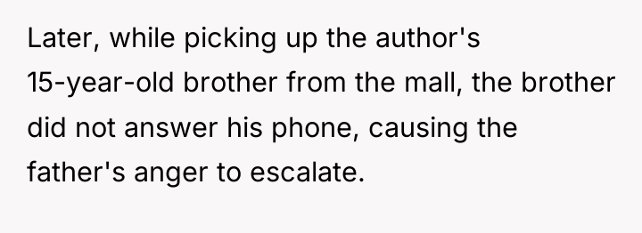 Later, while picking up the author's 15-year-old brother from the...