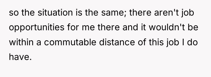 so the situation is the same; there aren't job opportunities...